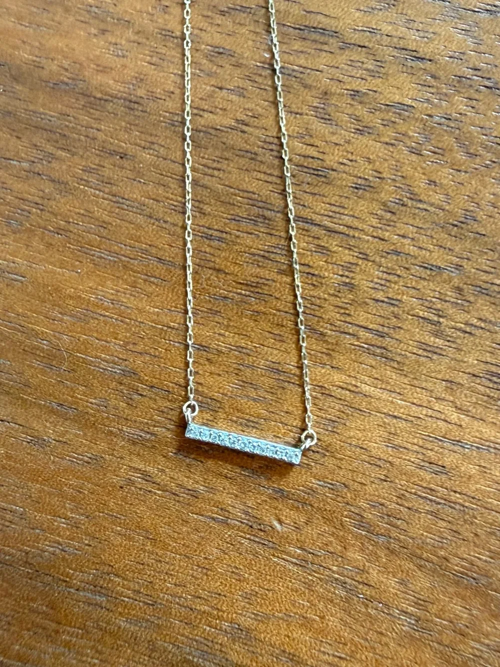 Adina Reyter Pave diamond bar Gold Chain Necklace